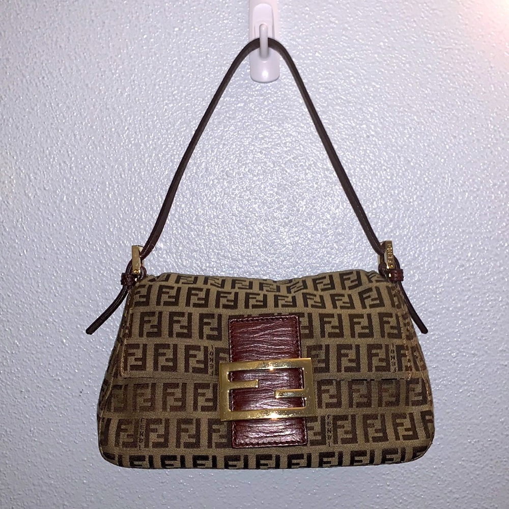 Fendi Mini Baguette Zucca Print